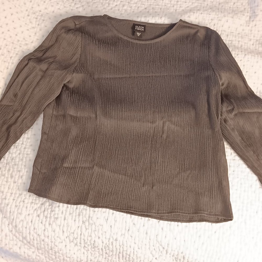 Eileen Fisher vintage silk long straight skirt and long sleeved top